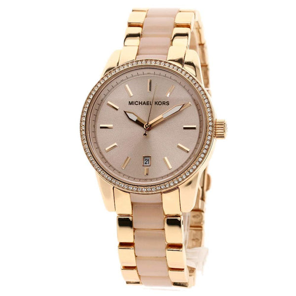 Buy Michael Kors Ritz Rose Gold Dial Two Tone Stainless Steel Strap Women's Watch - Mk6349 in Pakistan