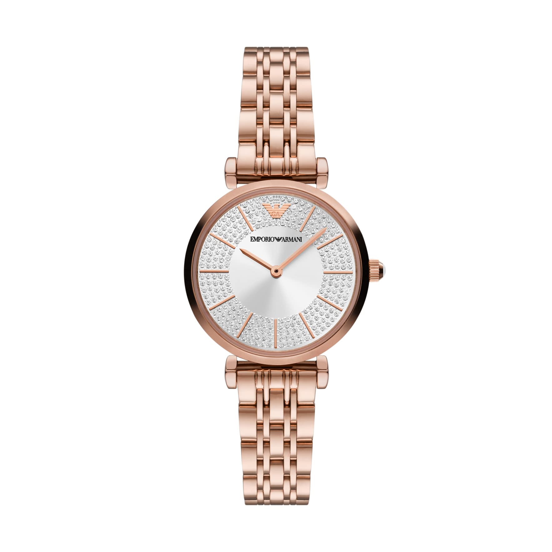 Buy Emporio Armani Women's Quartz Rose Gold Stainless Steel Silver Dial 32mm Watch AR11446 in Pakistan