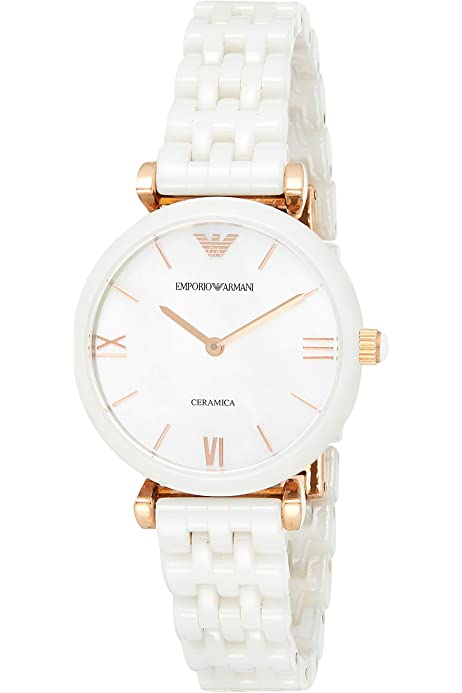 Buy Emporio Armani Womens Quartz Stainless Steel Mother Of Pearl Dial 30mm Watch - Ar1486 in Pakistan