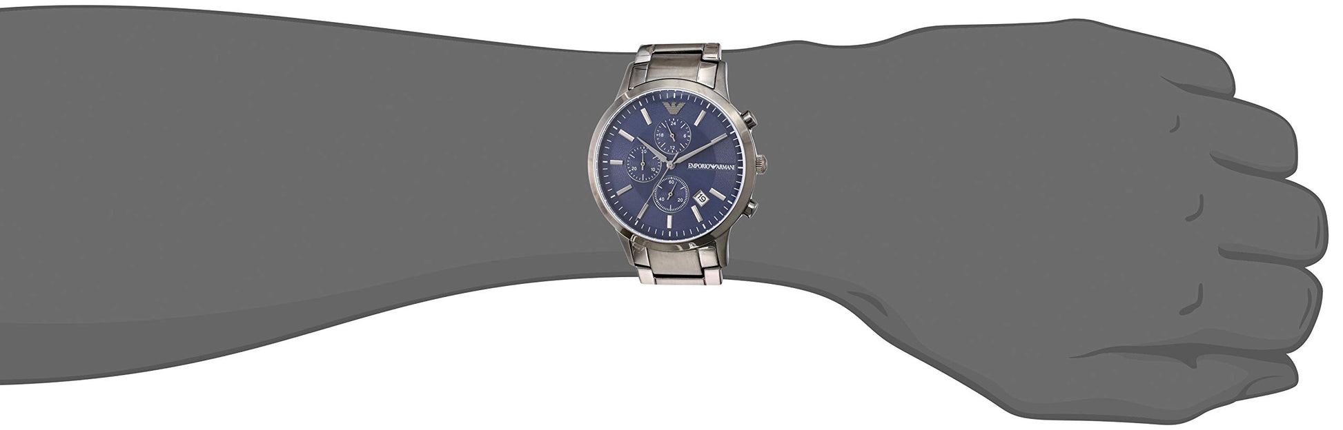 Buy Emporio Armani Men's Analogue Quartz Stainless Steel Blue Dial 43mm Watch AR11215 in Pakistan