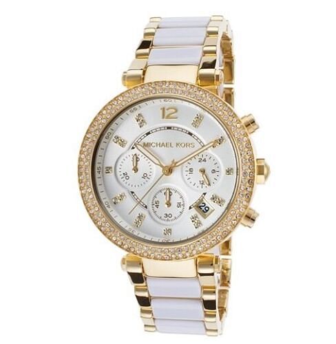 Buy Michael Kors Womens Quartz Parker Stainless Steel White Dial 39mm Watch - Mk6119 in Pakistan