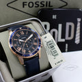 Buy Fossil Men's Chronograph Quartz Blue Leather Strap Blue Dial 43mm Watch FS5237 in Pakistan