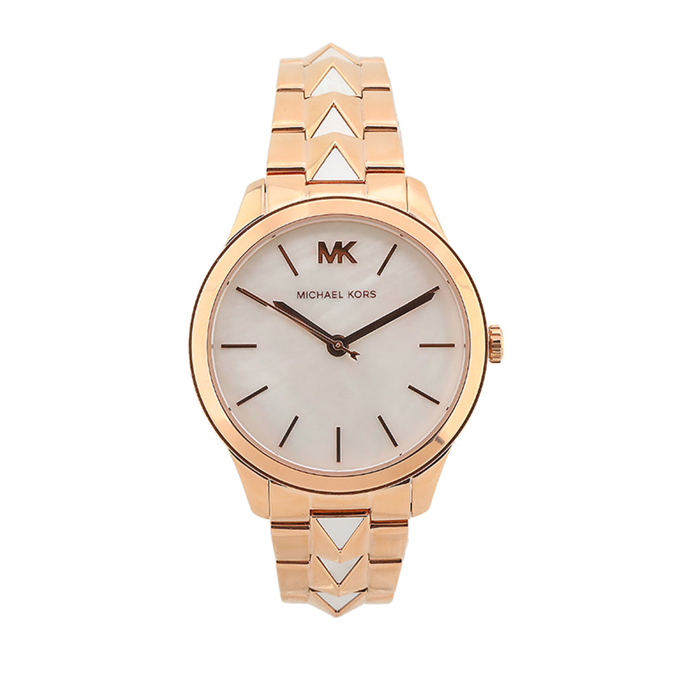 Buy Michael Kors Womens Quartz Runway Stainless Steel Mother Of Pearl Dial 38mm Watch - Mk6671 in Pakistan