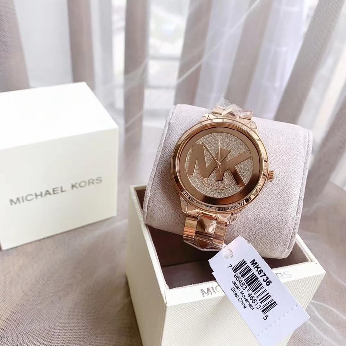 Buy Michael Kors Womens Quartz Runway Stainless Steel Rose Gold Dial 44mm Watch - Mk6736 in Pakistan