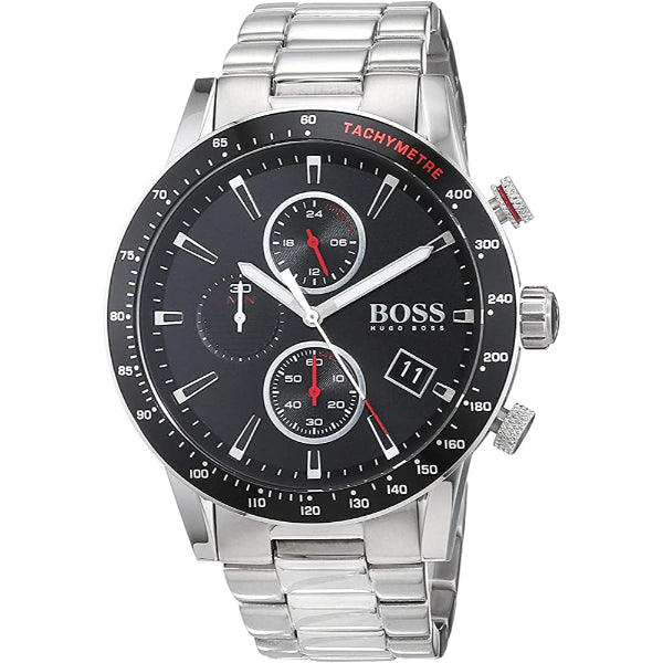 Buy Hugo Boss Mens Chronograph Quartz Rafale Stainless Steel Black Dial 44mm Watch - 1513509 in Pakistan
