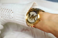 Buy Michael Kors Womens Quartz Runway Stainless Steel Gold Dial 44mm Watch - Mk6714 in Pakistan