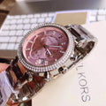 Buy Michael Kors Womens Quartz Parker Silver Stainless Steel Pink Dial 39mm Watch - Mk6105 in Pakistan
