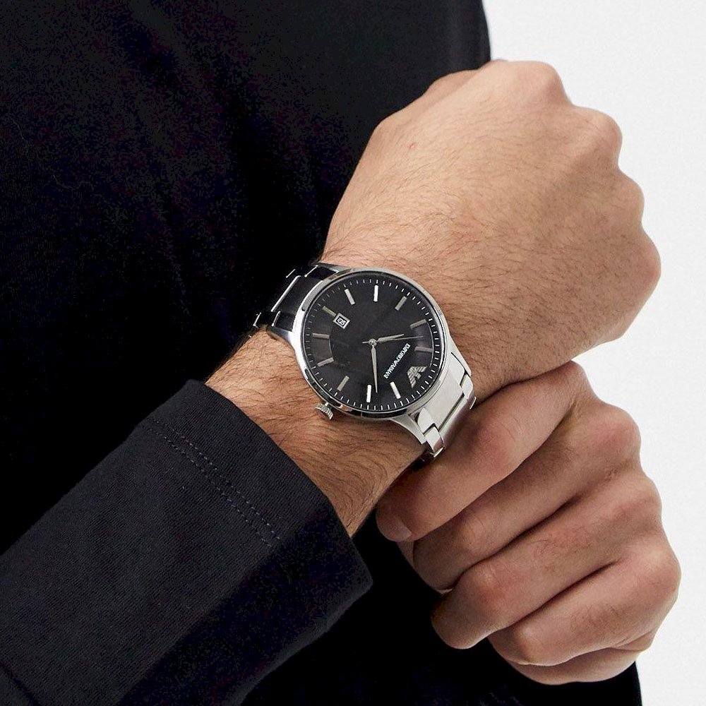 Buy Emporio Armani Mens Quartz Stainless Steel Black Dial 43mm Watch - Ar11181 in Pakistan