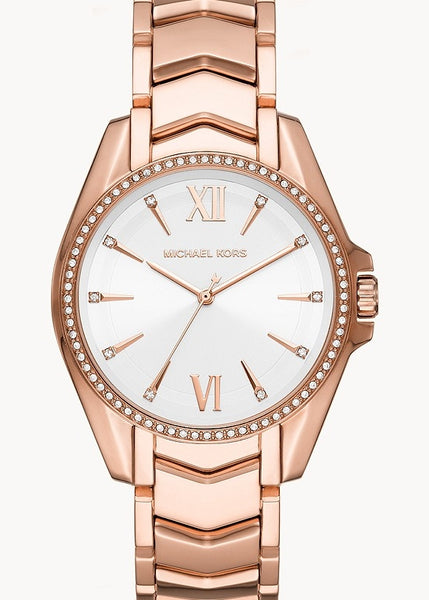 Buy Michael Kors Womens Quartz Whitney Rose Gold Stainless Steel White Dial 38mm Watch - Mk6694 in Pakistan