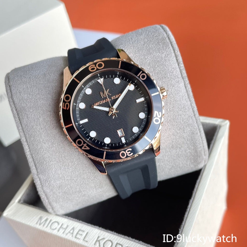 Buy Michael Kors Womens Quartz Runway Silicone Strap Black Dial 40mm Watch - Mk6852 in Pakistan