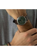 Buy Emporio Armani Men's Quartz Leather Strap Green Dial 43mm Watch AR11334 in Pakistan
