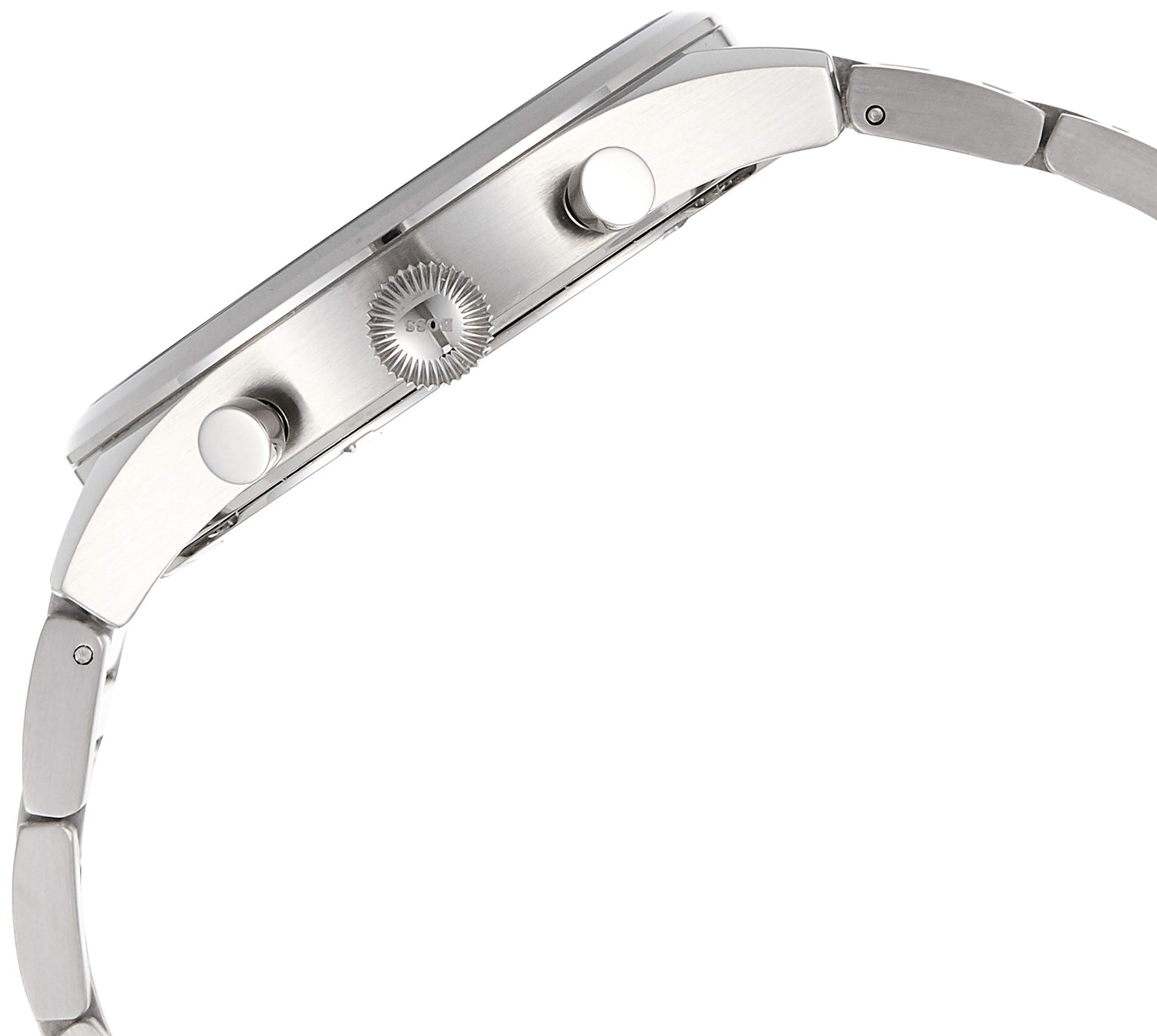 Buy Hugo Boss Mens Chronograph Silver Stainless Steel Black Dial 44mm Watch - 1513712 in Pakistan