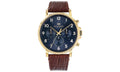 Buy Tommy Hilfiger Mens Quartz Blue Dial Leather Strap 46mm Watch - 1710380 in Pakistan