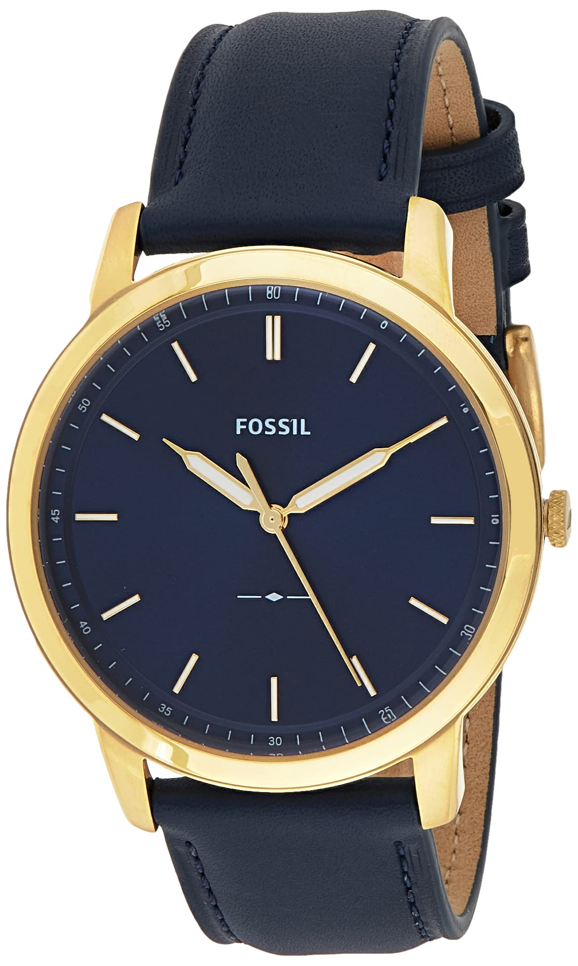 Buy Men's Quartz The Minimalist Blue Leather Strap Blue Dial 44Mm Watch in Pakistan