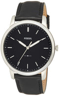 Buy Men's Quartz Minimalist Black Leather Strap Black Dial 44Mm Watch in Pakistan