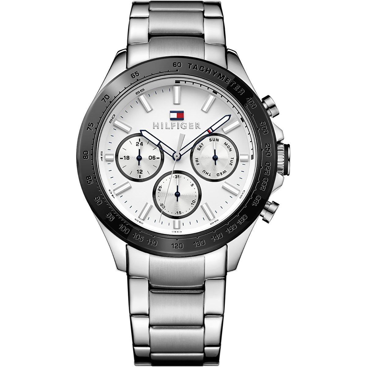 Buy Tommy Hilfiger Mens Quartz Stainless Steel White Dial 44mm Watch - 1791227 in Pakistan