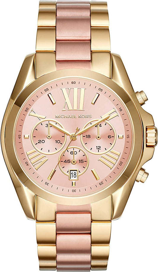 Buy Michael Kors Women's Bradshaw Pink Dial Two Tone Stainless Steel Watch - Mk6359 in Pakistan