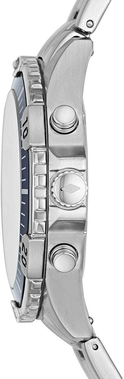 Buy Fossil Men's Chronograph Quartz Silver Stainless Steel Blue Dial 44mm Watch FS5623 in Pakistan
