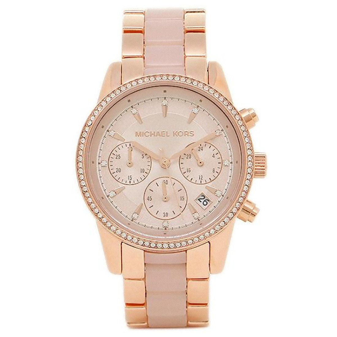 Buy Michael Kors Womens Quartz Ritz Stainless Steel Rose Gold Dial 37mm Watch - Mk6307 in Pakistan