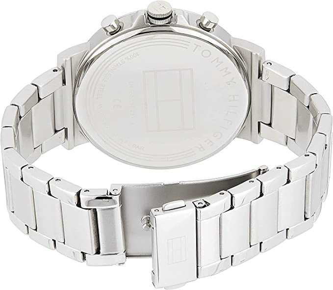 Buy Tommy Hilfiger Mens Quartz Silver Stainless Steel Black Dial 44mm Watch - 1710413 in Pakistan
