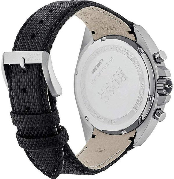 Buy Hugo Boss Quartz Black Leather Strap Black Dial 44mm Watch for Men - 1513782 in Pakistan