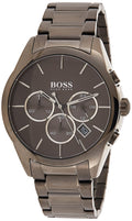 Buy Hugo Boss Mens Chronograph Quartz Onyx Stainless Steel Grey Dial 44mm Watch - 1513364 in Pakistan