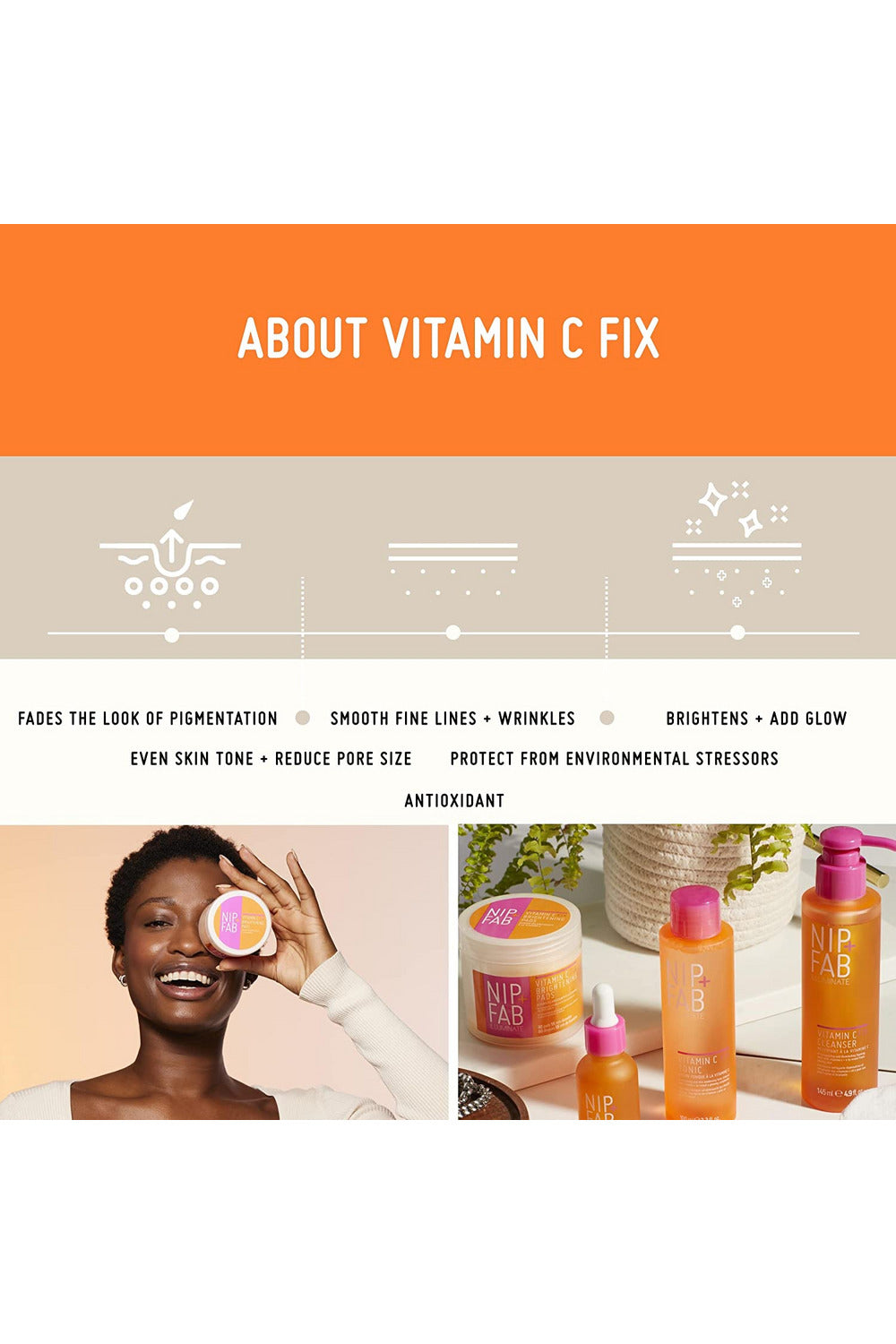 Buy Nip Fab Vitamin C Brightening Pads - 60 Pads in Pakistan