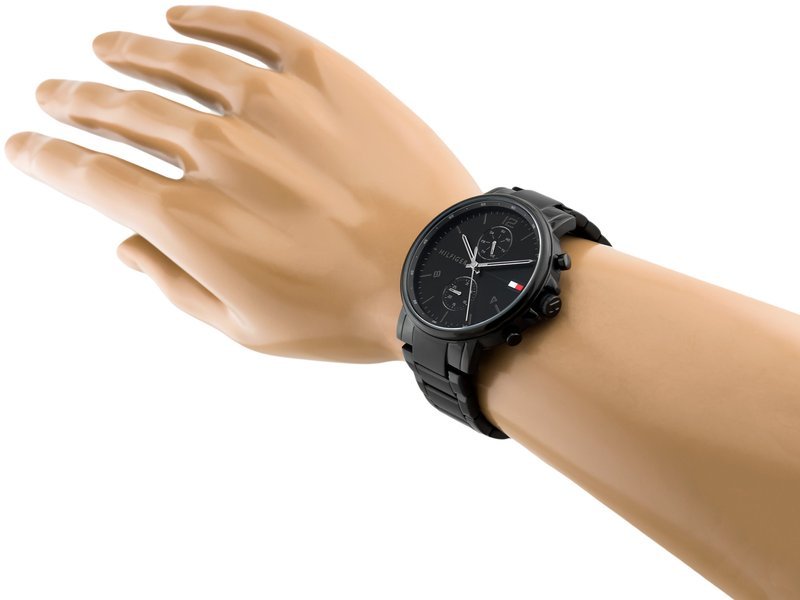 Buy Tommy Hilfiger Mens Quartz Stainless Steel Black Dial 44mm Watch - 1710414 in Pakistan