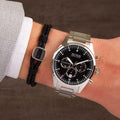 Buy Hugo Boss Mens Chronograph Silver Stainless Steel Black Dial 44mm Watch - 1513712 in Pakistan