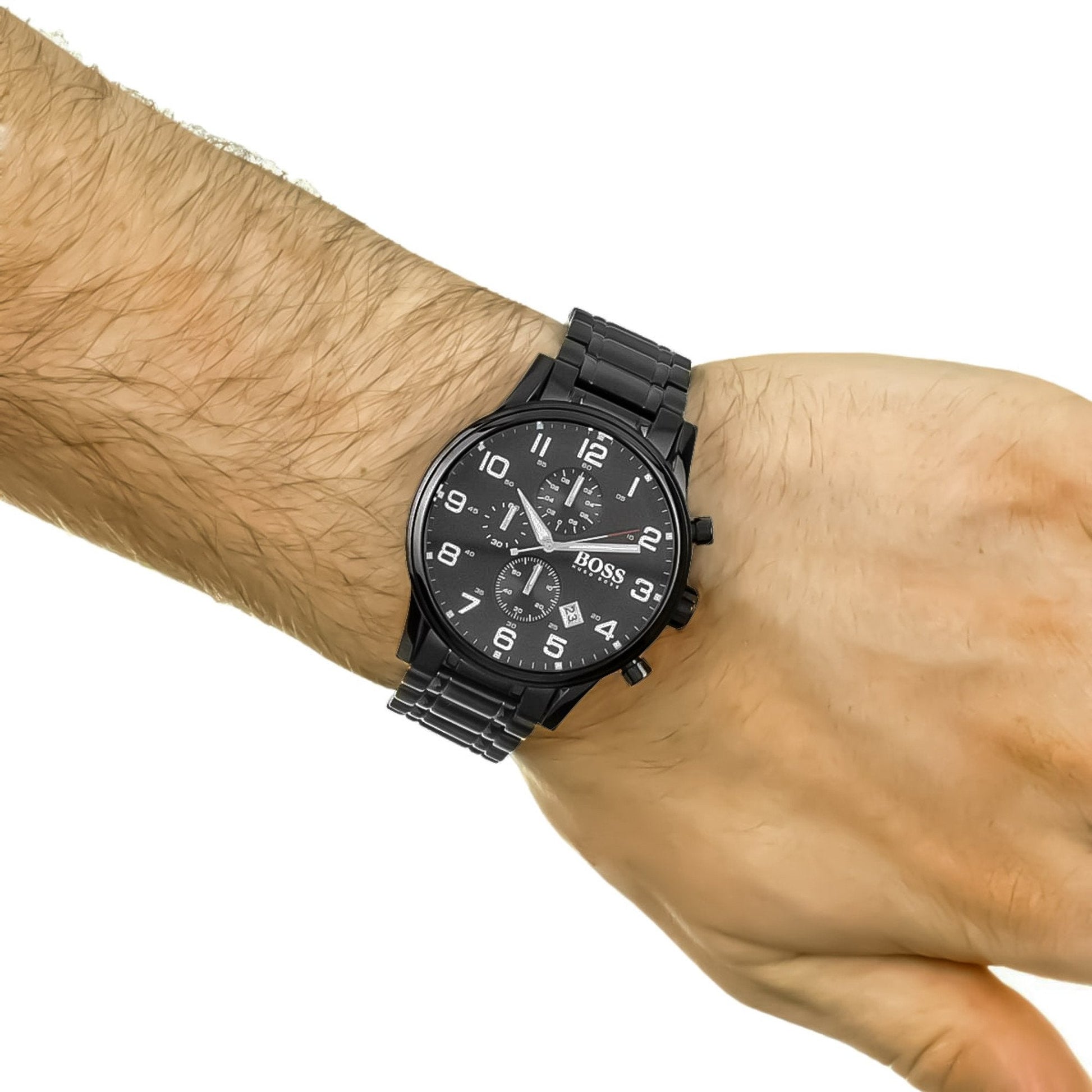 Buy Hugo Boss Chronograph Quartz Stainless Steel Black Watch for Men - 1513180 in Pakistan