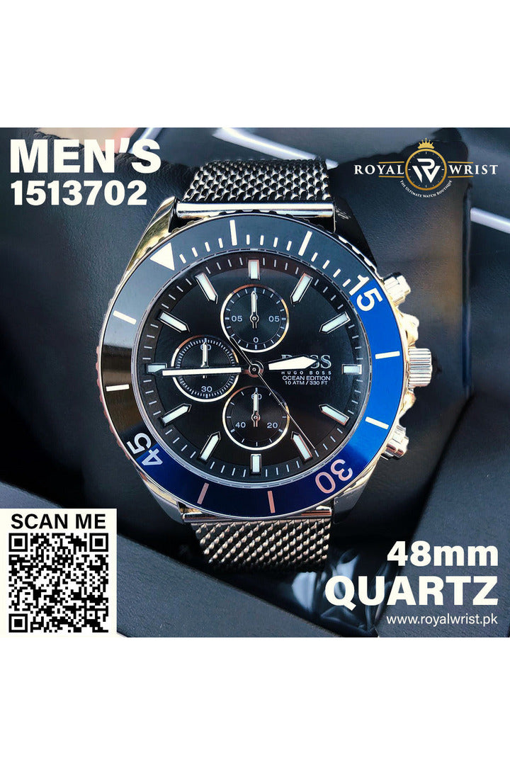 Buy Hugo Boss Men’s Chronograph Quartz Stainless Steel Strap 48mm Watch 1513702 in Pakistan