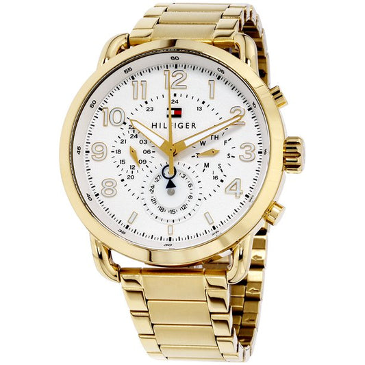 Buy Tommy Hilfiger Mens Quartz Stainless Steel White Dial 44mm Watch - 1791455 in Pakistan