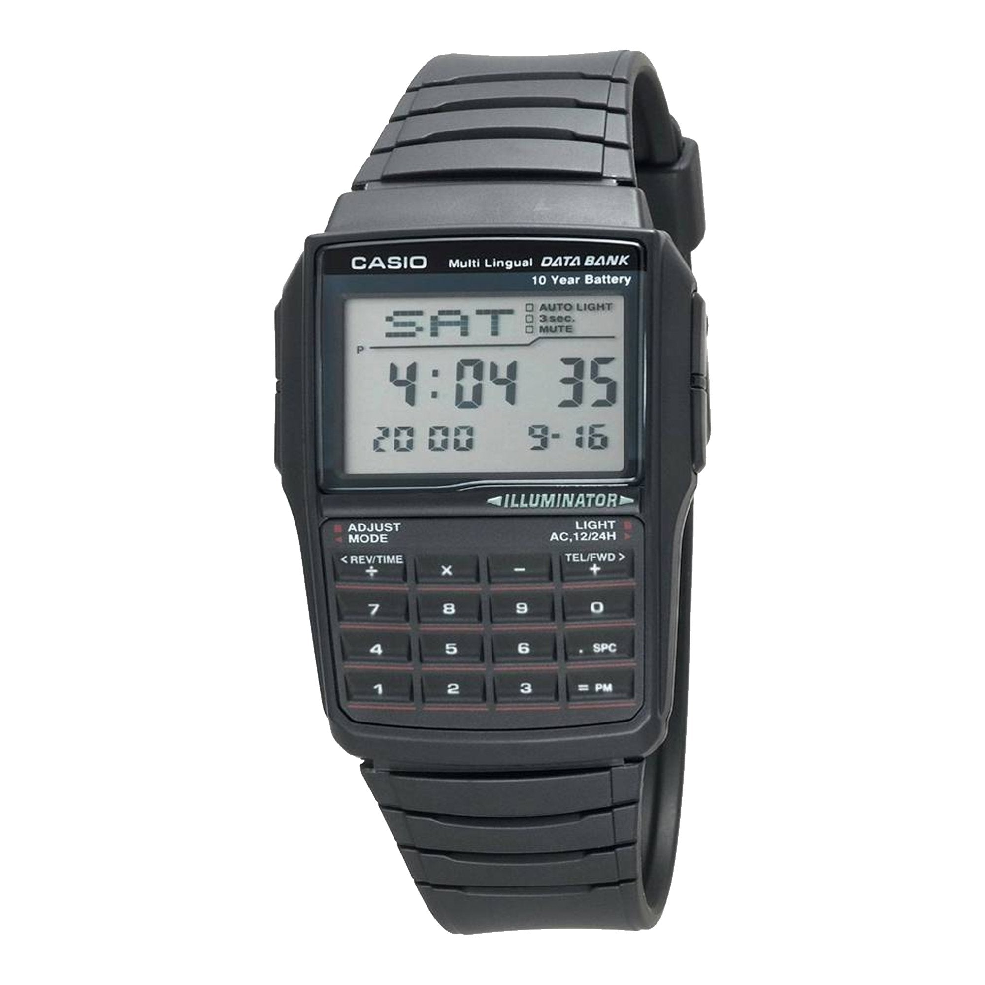Buy Casio Black Resin Band Data Bank Wrist Watch - DBC-32-1A in Pakistan