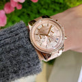 Buy Michael Kors Womens Quartz Ritz Stainless Steel Rose Gold Dial 37mm Watch - Mk6598 in Pakistan