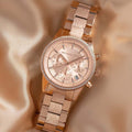 Buy Michael Kors Womens Quartz Ritz Stainless Steel Rose Gold Dial 37mm Watch - Mk6598 in Pakistan