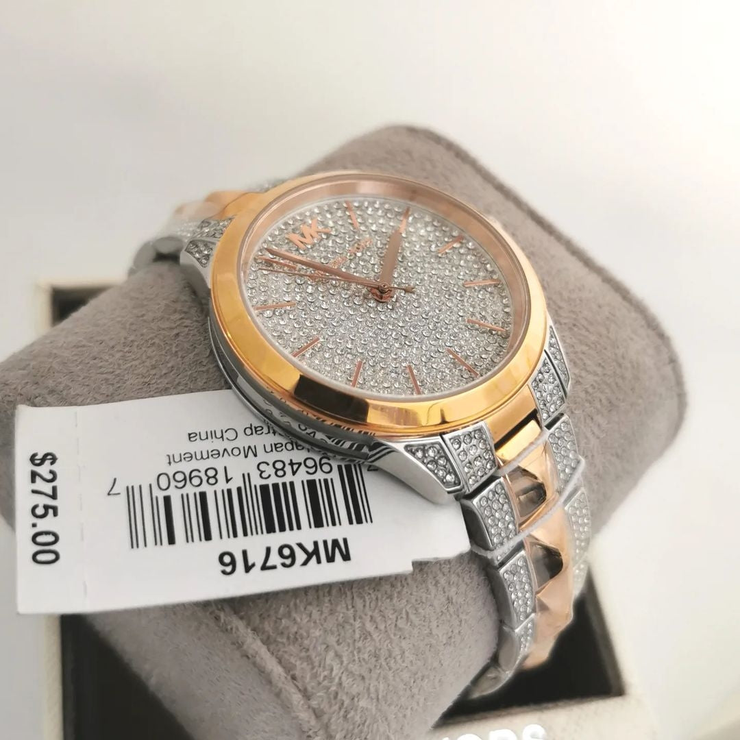 Buy Michael Kors Womens Quartz Runway Mercer Stainless Steel Silver Crystal Dial 38mm Watch - Mk6716 in Pakistan
