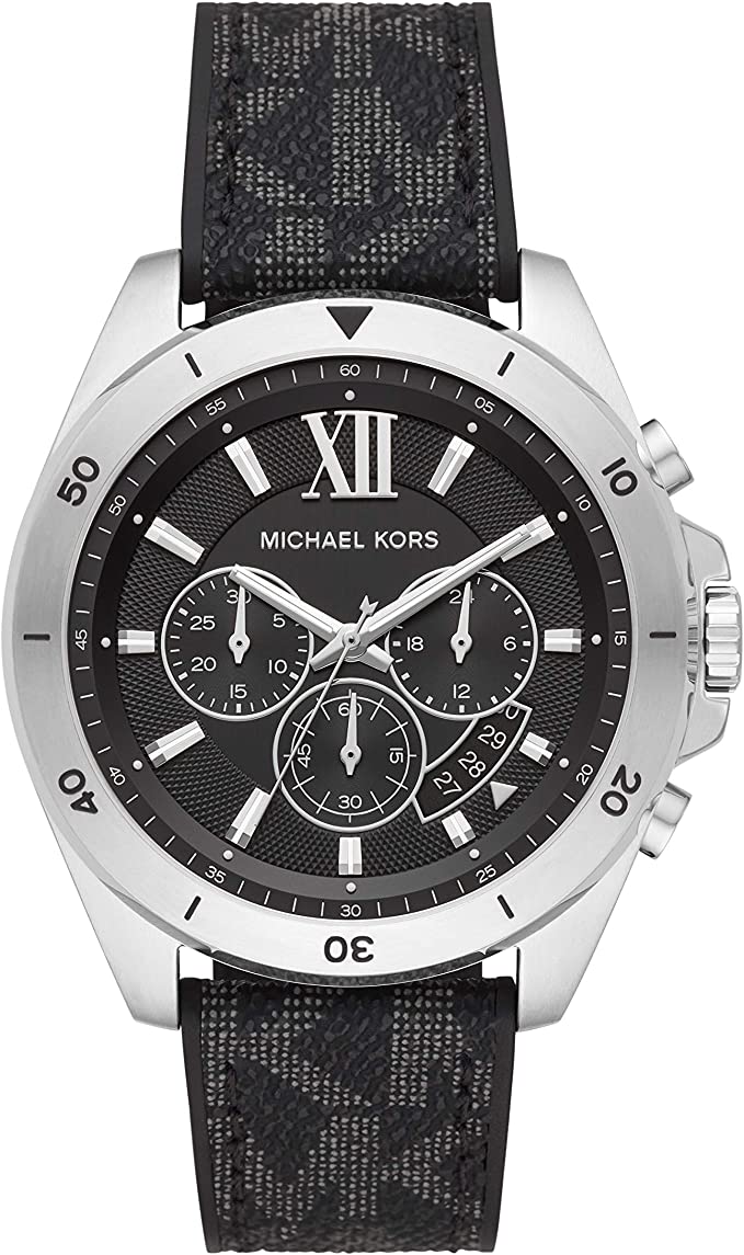 Buy Michael Kors Men's Brecken Stainless Steel Quartz Watch With Plastic Strap Black - Mk8850 in Pakistan
