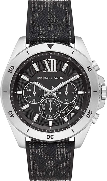 Buy Michael Kors Men's Brecken Stainless Steel Quartz Watch With Plastic Strap Black - Mk8850 in Pakistan