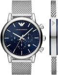 Buy Emporio Armani Men’s Chronograph Quartz Stainless Steel Blue Dial 43mm Watch - AR80038 in Pakistan