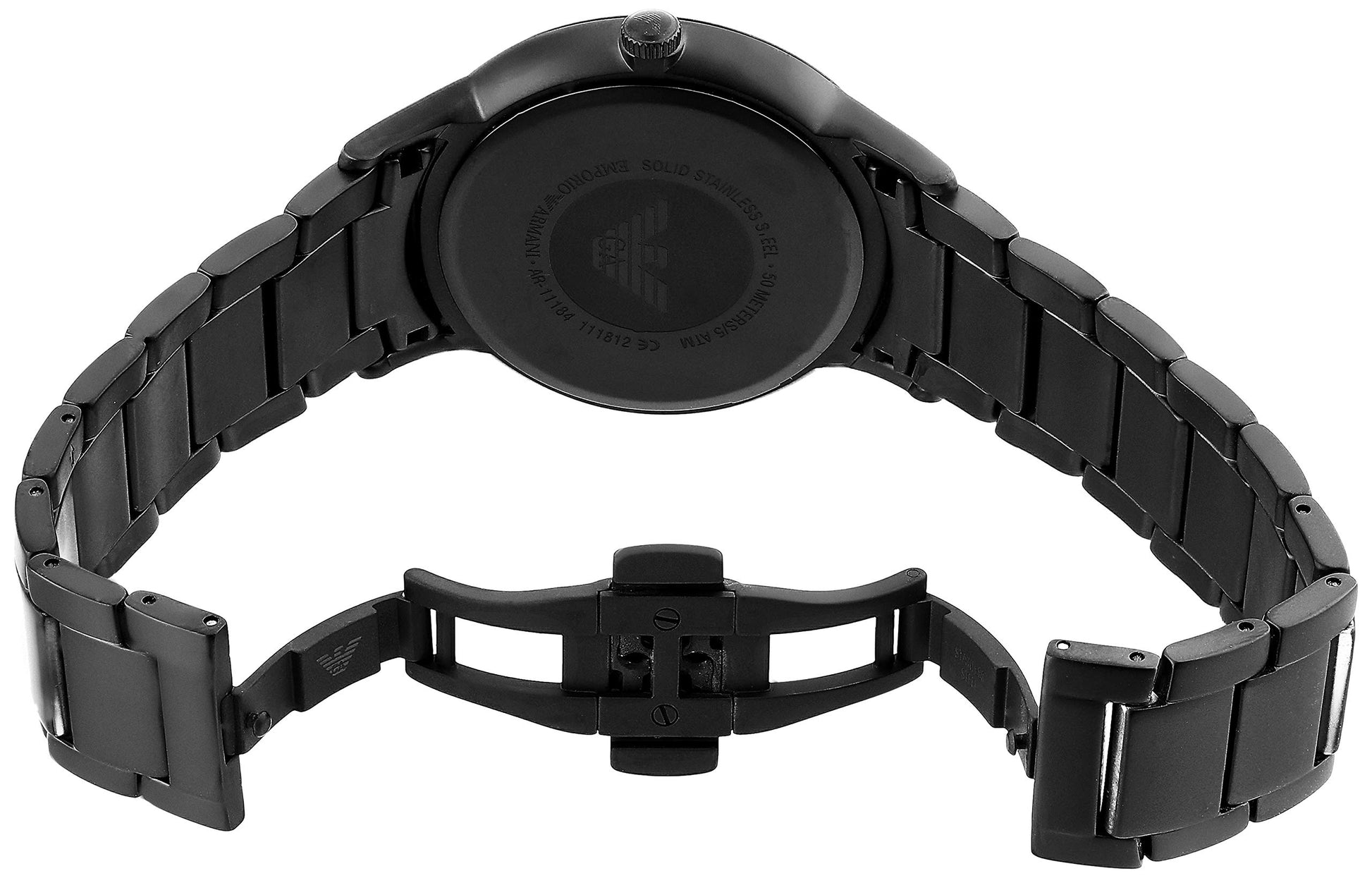 Buy Emporio Armani Renato Black Stainless Steel Black Dial Quartz Watch For Gents - Ar11184 in Pakistan