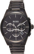 Buy Hugo Boss Mens Chronograph Quartz Onyx Stainless Steel Black Dial 46mm Watch - 1513365 in Pakistan
