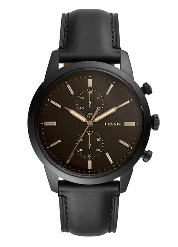 Buy Fossil Men's Chronograph Quartz Leather Strap Black Dial 44mm Watch FS5585 in Pakistan