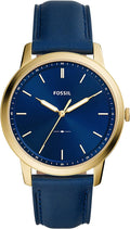 Buy Men's Quartz The Minimalist Blue Leather Strap Blue Dial 44Mm Watch in Pakistan
