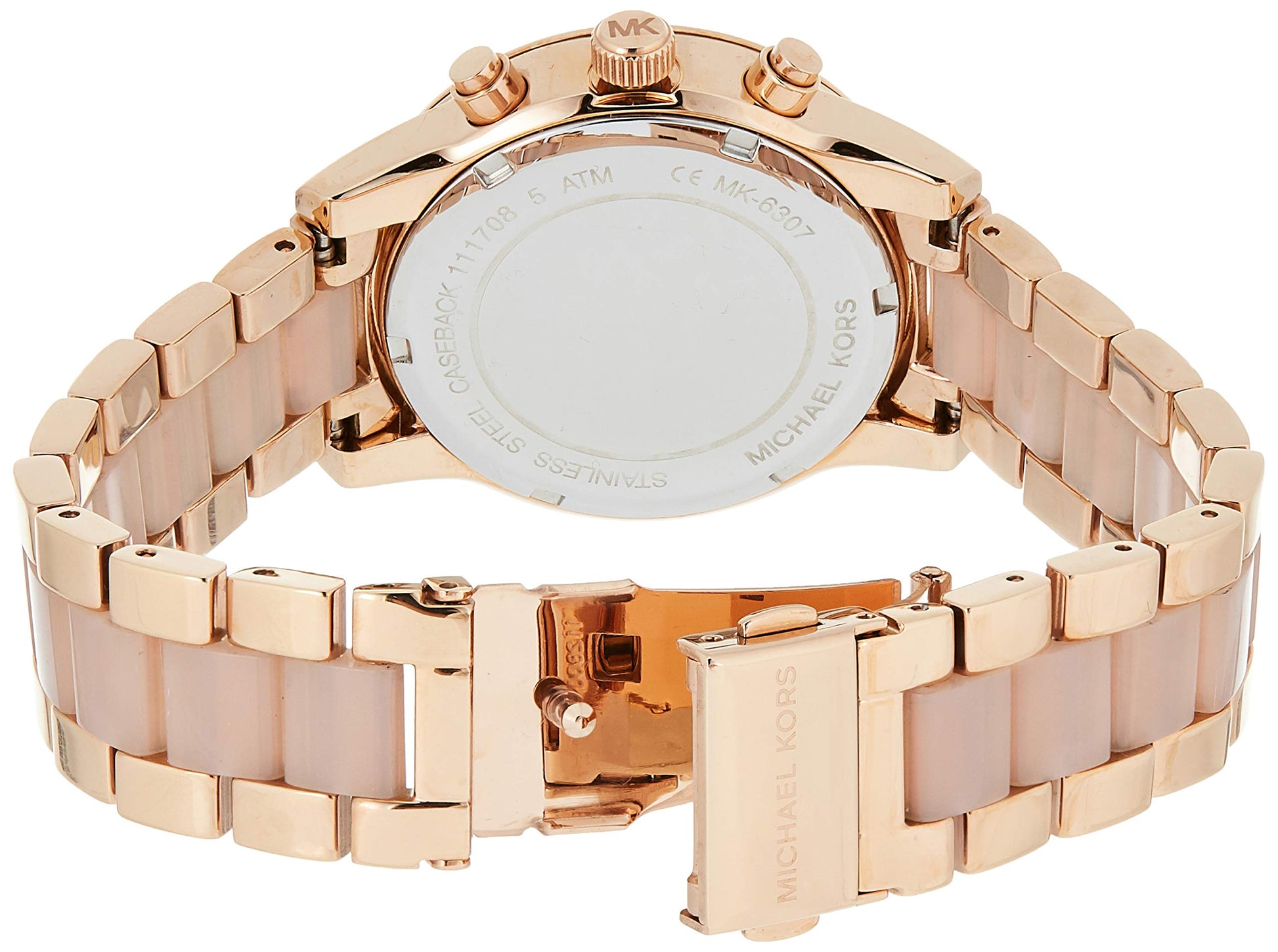 Buy Michael Kors Womens Quartz Ritz Stainless Steel Rose Gold Dial 37mm Watch - Mk6307 in Pakistan