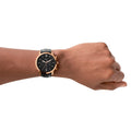Buy Fossil Men's Chronograph Quartz Black Leather Strap Black Dial 44mm Watch FS5381 in Pakistan