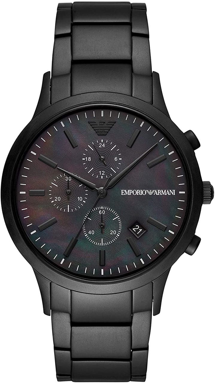 Buy Emporio Armani Mens Chronograph Quartz Analog Stainless Steel Black Dial 43mm Watch - Ar11275 in Pakistan