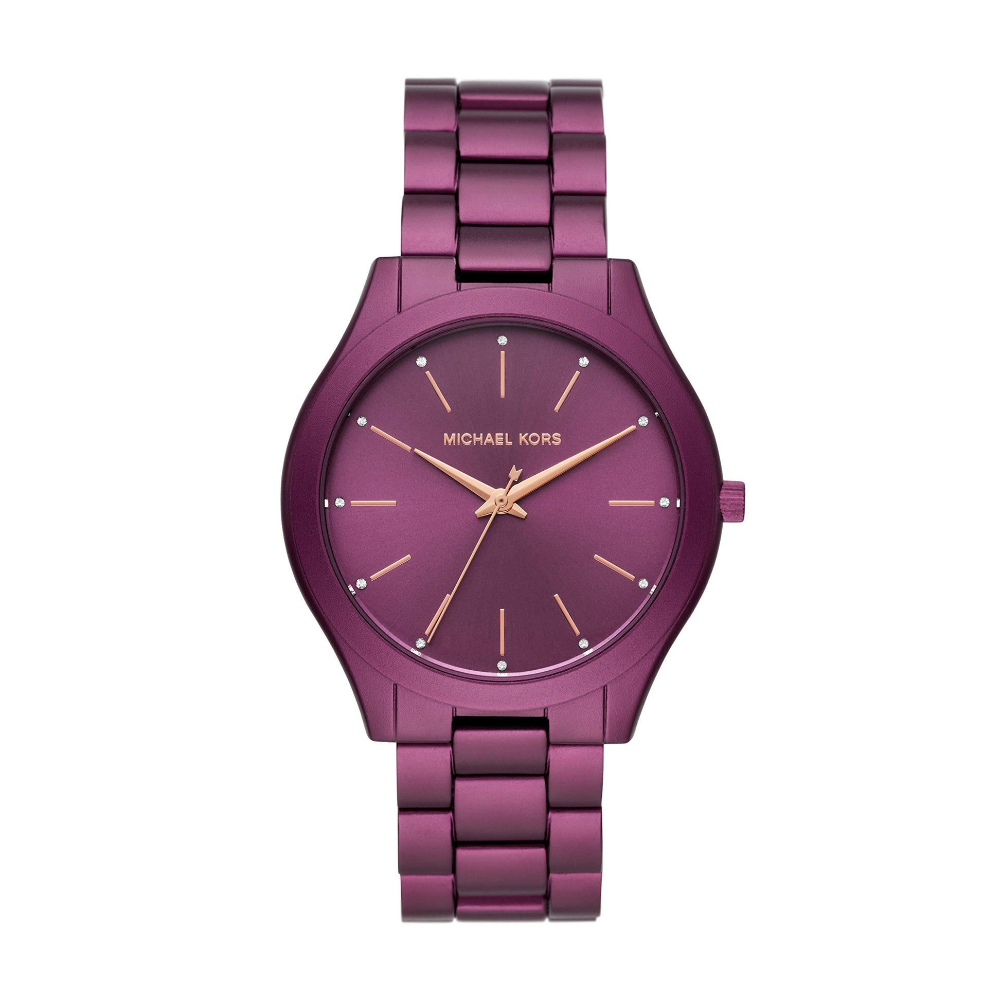 Buy Michael Kors Womens Quartz Runway Stainless Steel Purple Dial 42mm Watch - Mk4507 in Pakistan