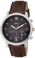 Buy Fossil Men's Chronograph Quartz Brown Leather Strap Grey Dial 44mm Watch FS5408 in Pakistan
