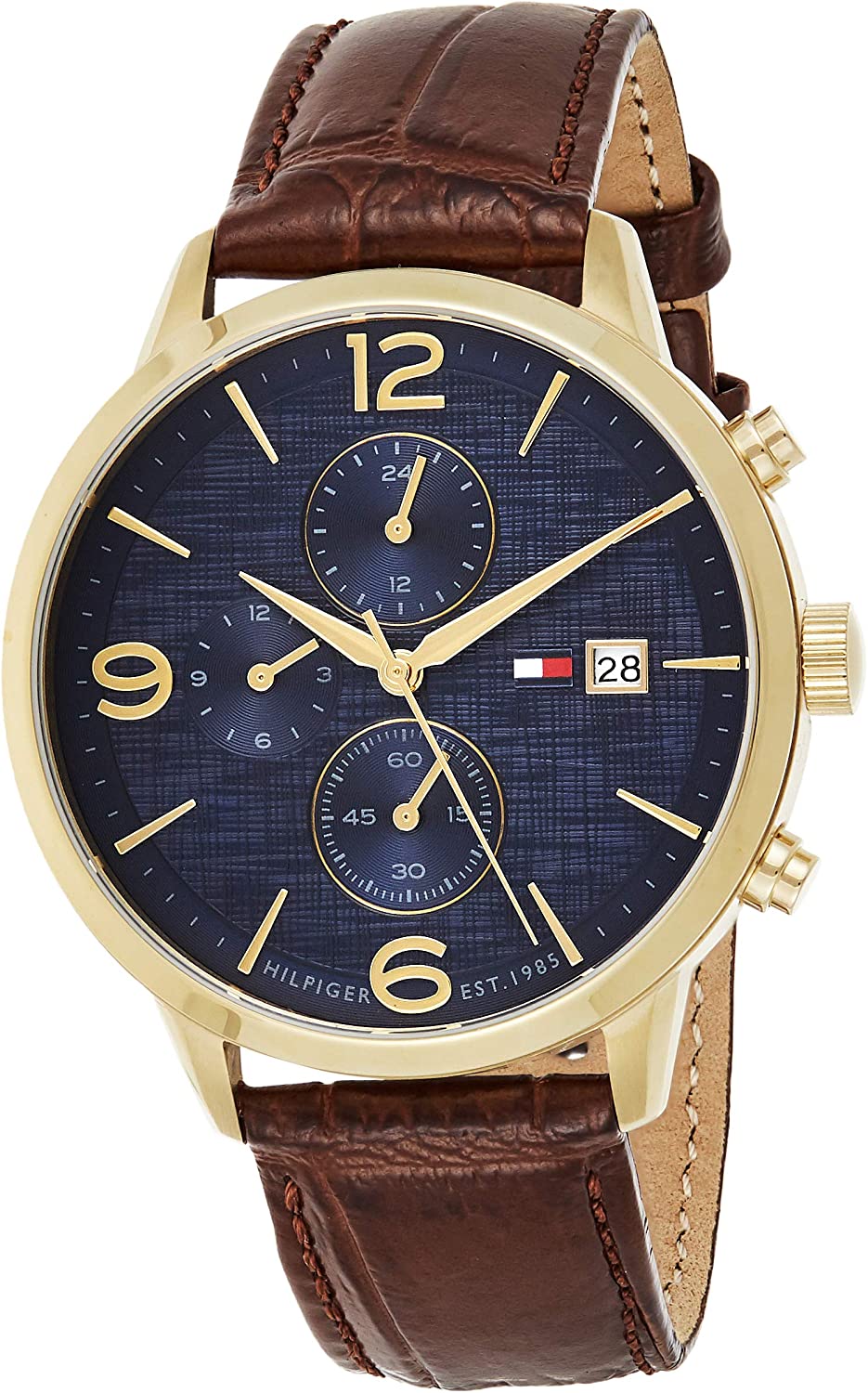 Buy Tommy Hilfiger Quartz Leather Strap Blue Dial 42mm Watch for Men - 1710359 in Pakistan