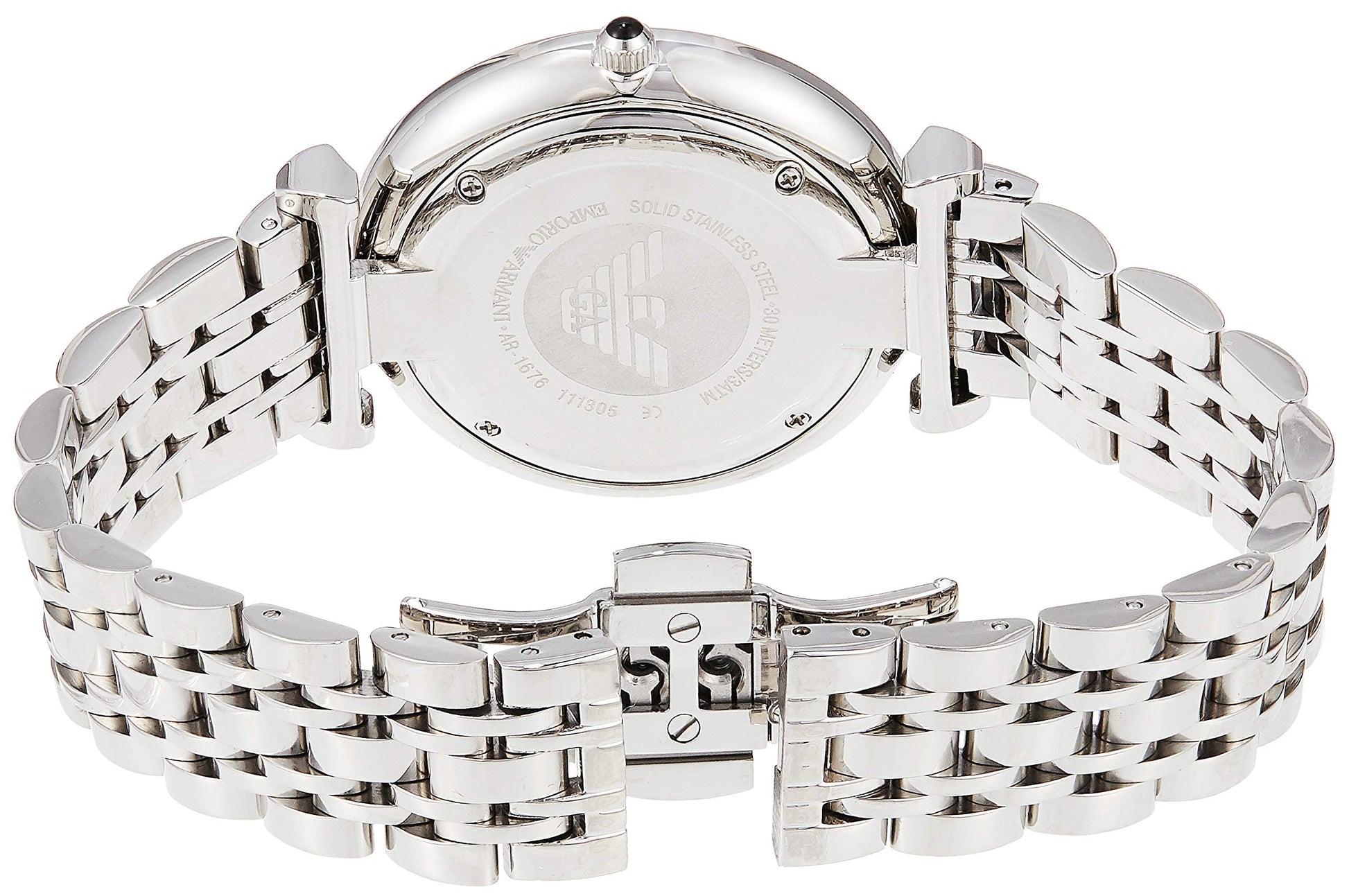 Buy Emporio Armani Stainless Steel Black Dial 40mm Watch for Men - Ar1676 in Pakistan